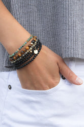 Onyx Amuleto Wrap Bracelet - Small bead